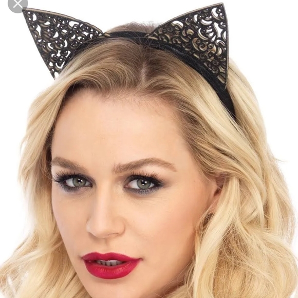 Leg Avenue Filigree Cat Ear Headband NWT